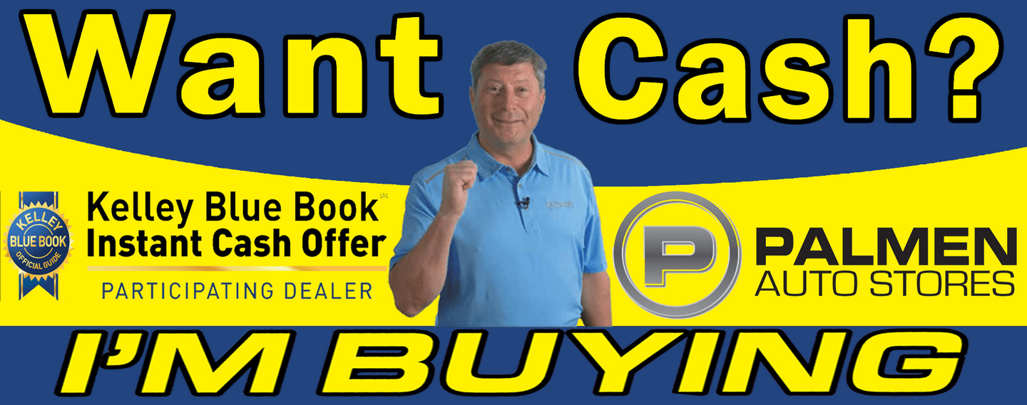 A man saying Want cash? I'm buying. Kelley Blue Book instant cash offer